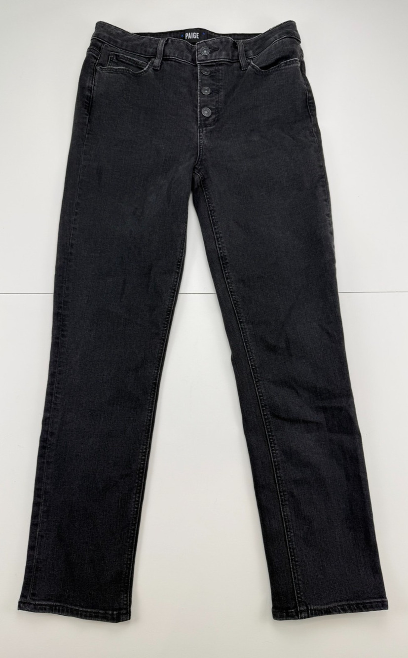 PAIGE JEANS HOXTON SLIM STARLIGHT BLACK WOMENS 29 USA